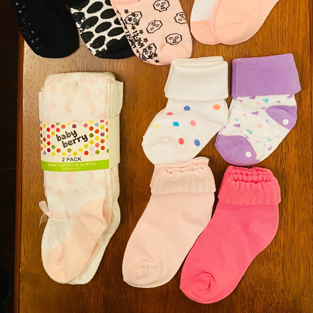 BRAND NEW Baby Toddler Girl 1-3 Years Socks Bundles - Picture 2 of 2